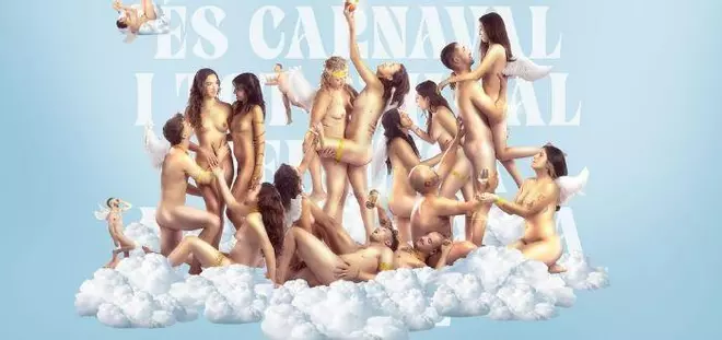 Revuelo vecinal en Molins de Rei por el nuevo cartel nudista del Carnaval 2025