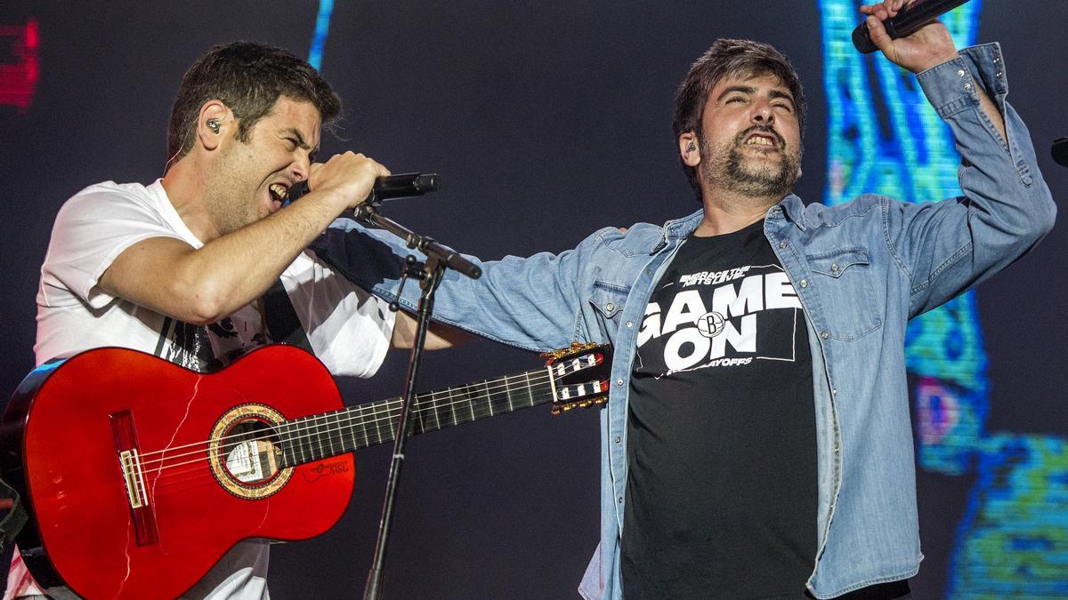 El dúo Estopa, en el concierto del Parc del Forum