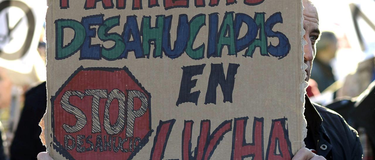 Manifestación contra los desahucios.