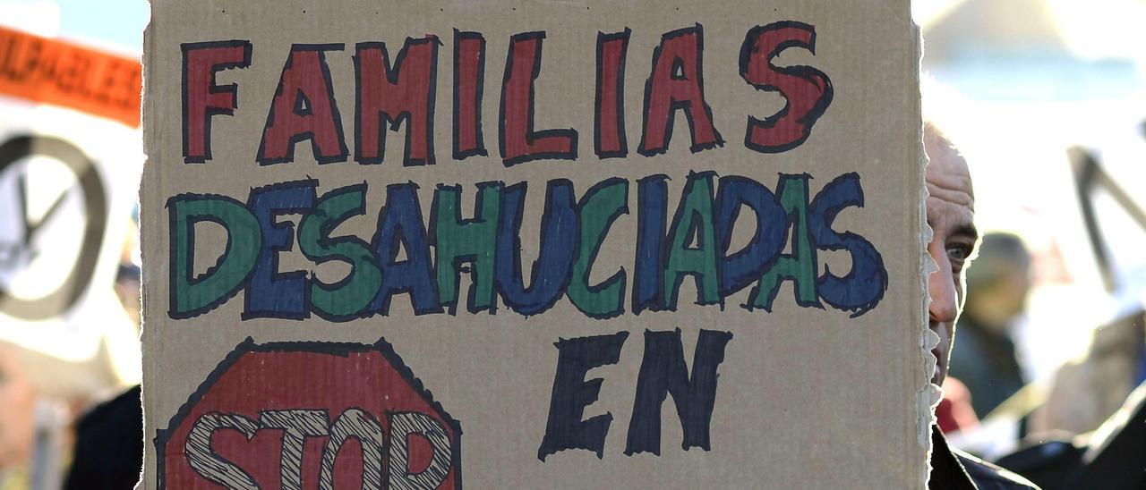 Manifestación contra los desahucios.