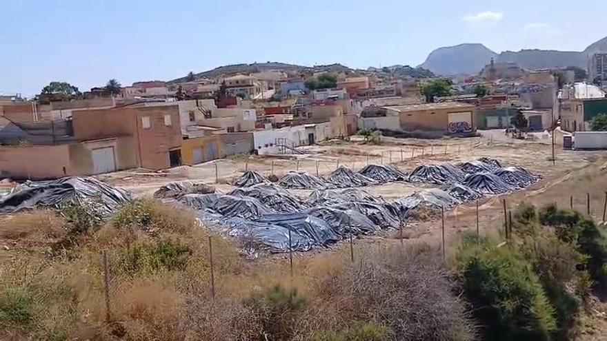 Estado de las obras en la parcela municipal de Los Mateos tr