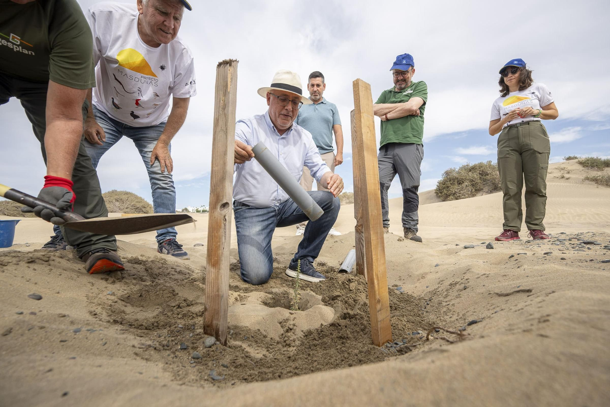 El Cabildo realiza una visita a la zona de actuación del Proyecto Masdunas II
