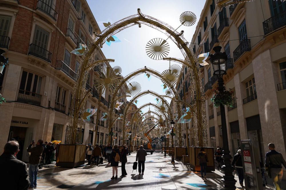 Nuevo alumbrado de Navidad en la calle Larios.