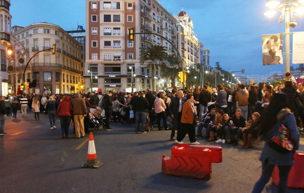 Lleno en el centro de Málaga para ver el alumbrado navideño
