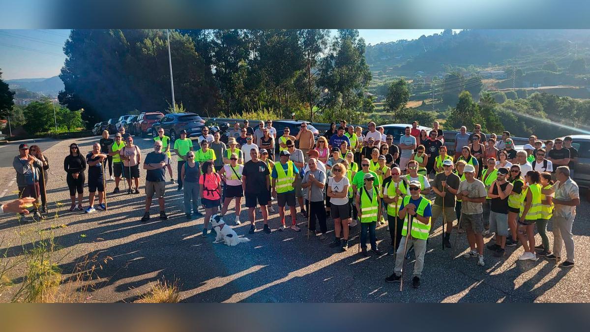 El nutrido grupo que se sumó este sábado a la búsqueda de María Pereira.