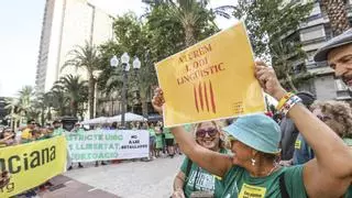 La plataforma de la enseñanza pública dice "no" en Alicante al "ataque" del Consell al valenciano