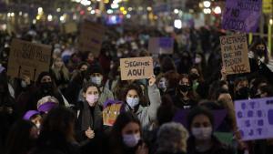 Una manifestación contra la violencia de género.