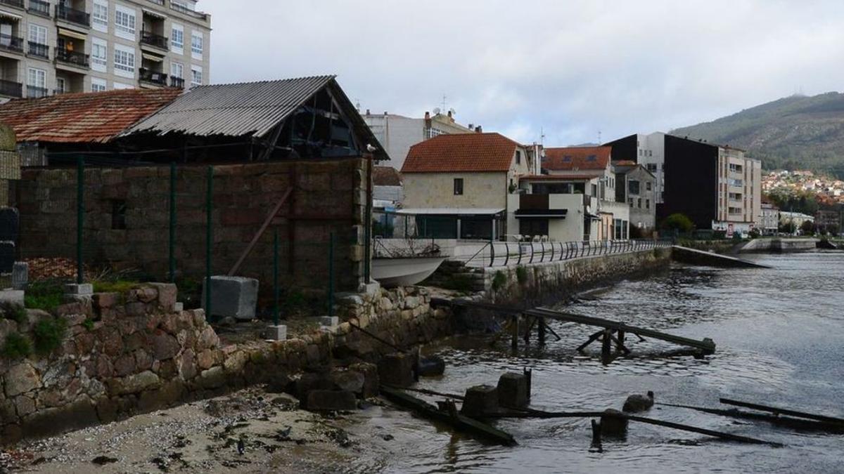 Primera línea de costa de Moaña (Pontevedra).