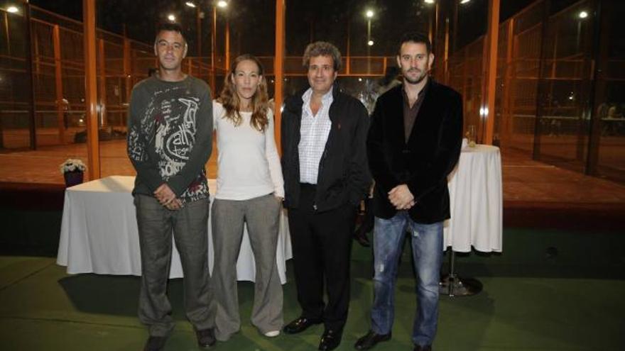 Santi Martorell, Gruwez, Salas y Toni Martorell, ayer.