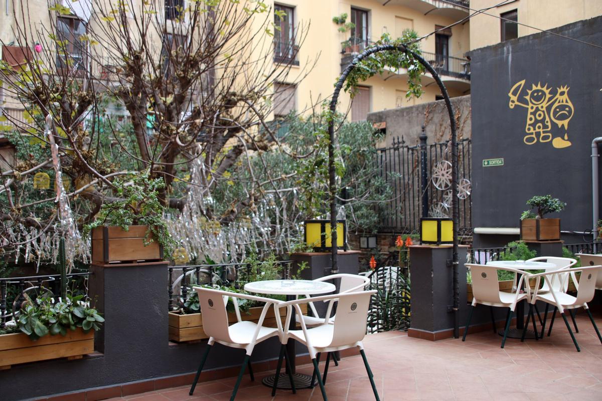El patio interior del Antic Teatre de Barcelona.