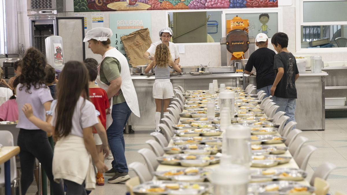 Imagen de recurso del comedor de un colegio de la Comunitat Valenciana.