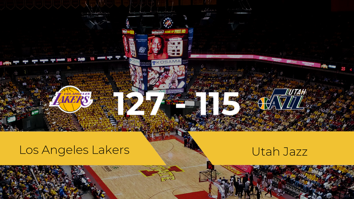 Los Angeles Lakers se impone por 127-115 frente a Utah Jazz