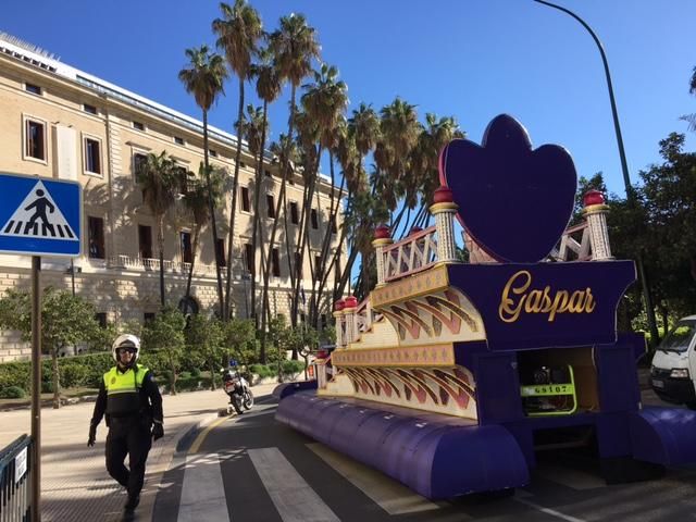 Las carrozas se preparan para la cabalgata de Málaga