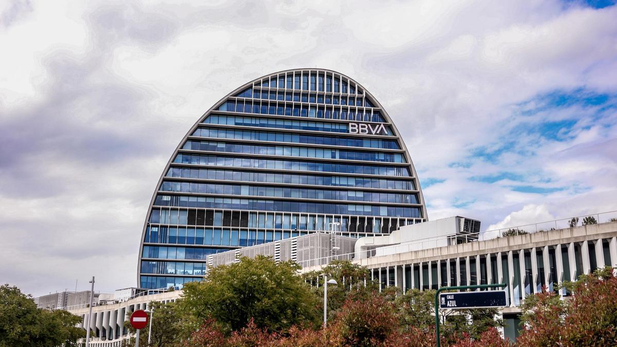 La sede en Madrid del BBVA, en una imagen de archivo.