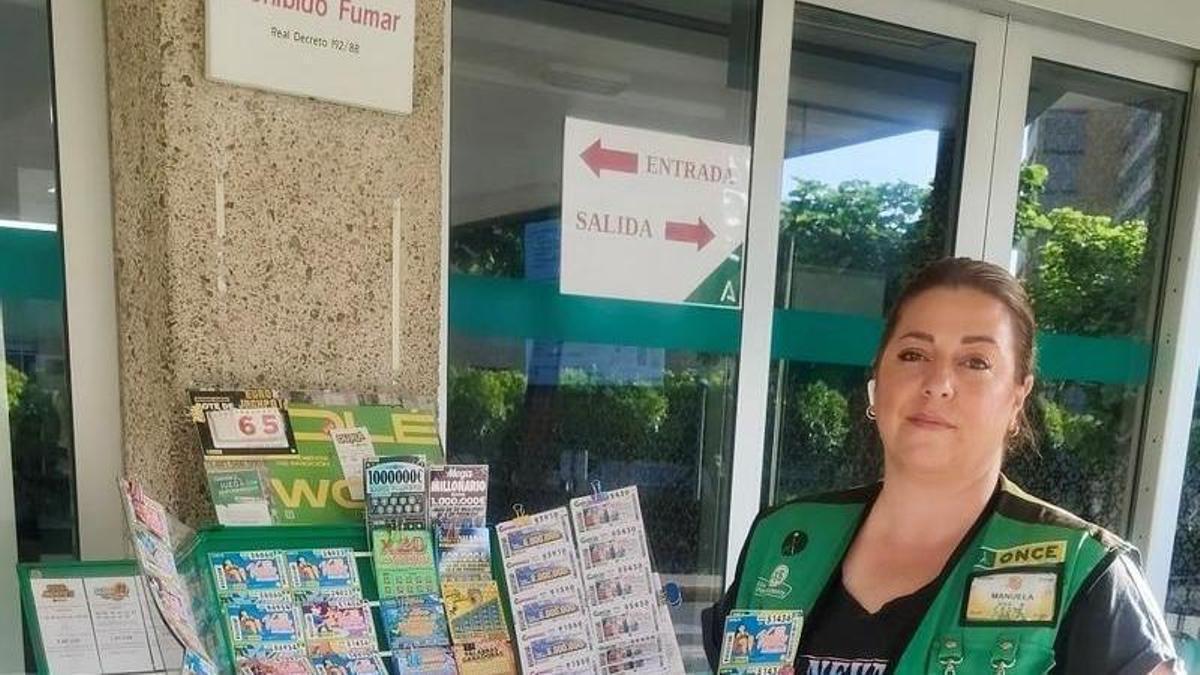 Vendedora de la ONCE Manuela Albarrán