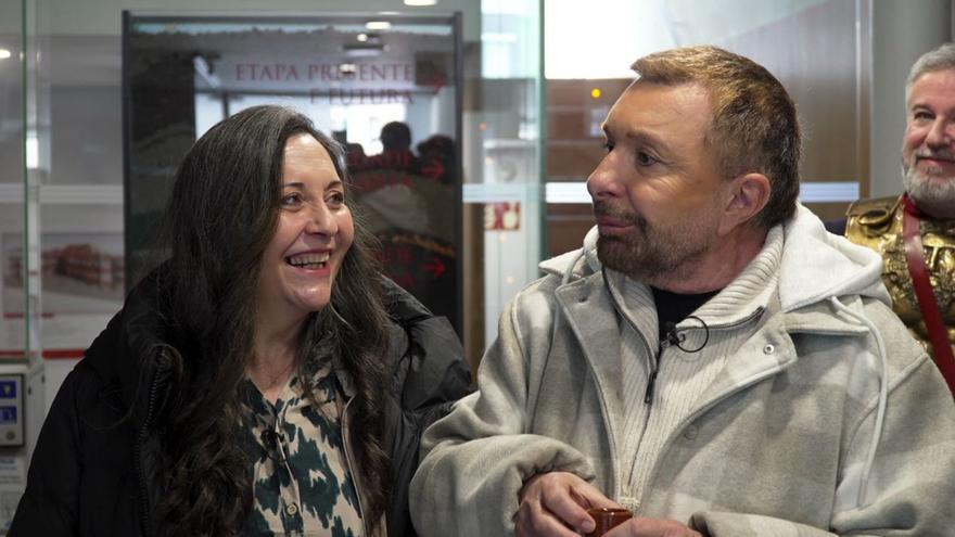 Ana Santos e José Manuel Parada, durante a gravación do programa. | TVG