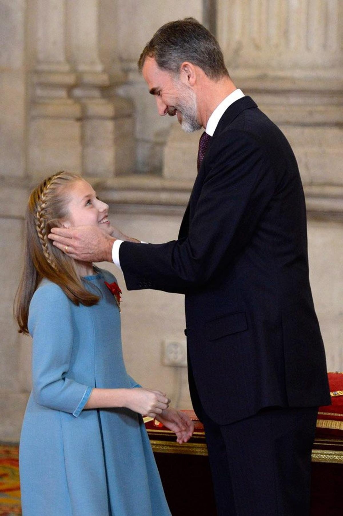 Princesa Sofía y su padre, el rey Felipe VI