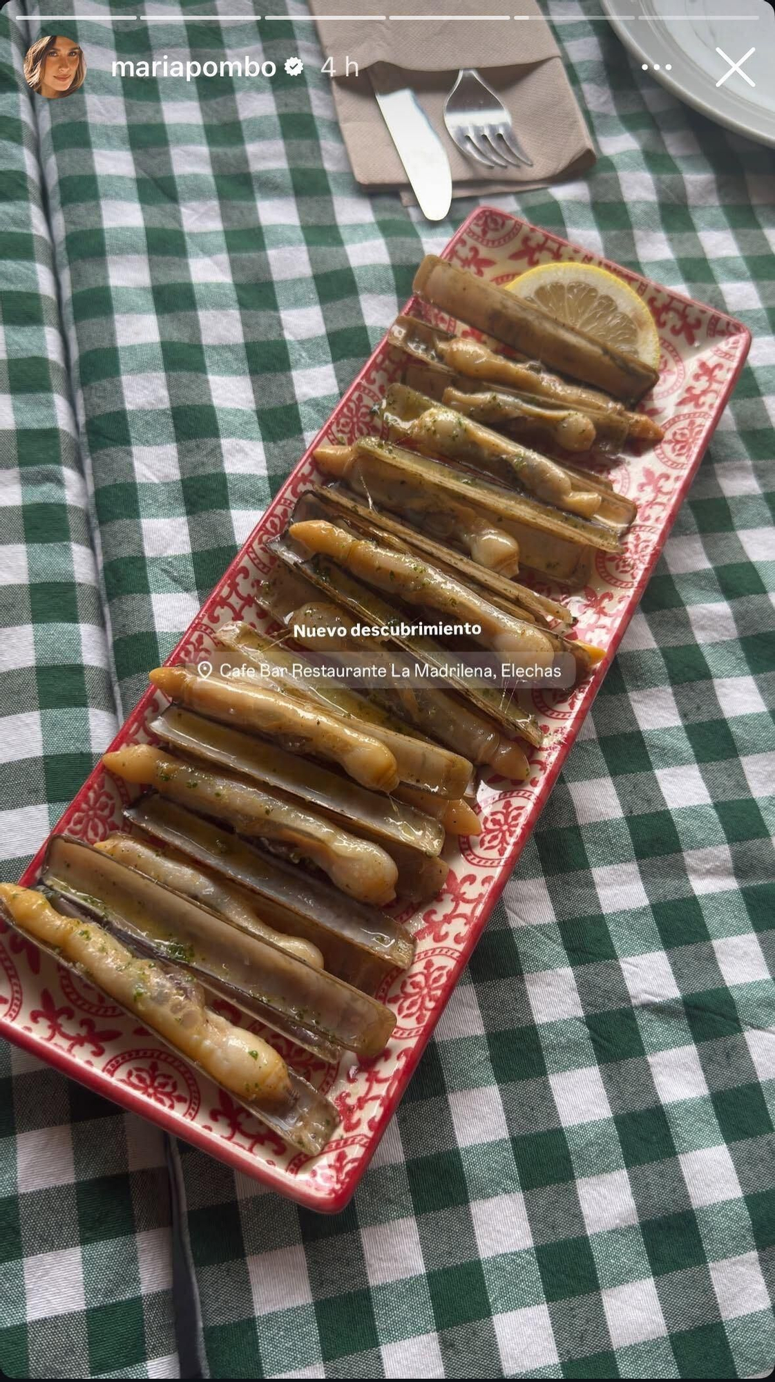 El retsaurante en el que María Pombo come en Cantabria