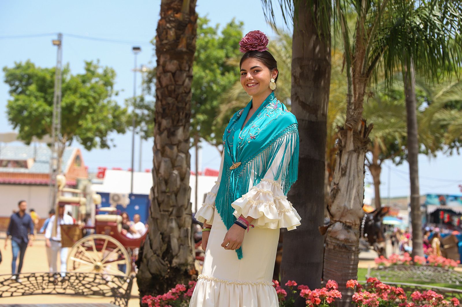 Trajes de gitana en El Arenal el viernes de feria