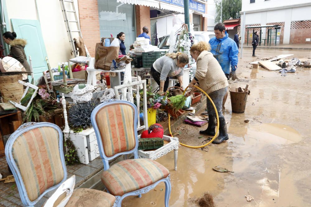 Nueva noche de tormenta y granizo en Málaga que desborda el río Campanillas