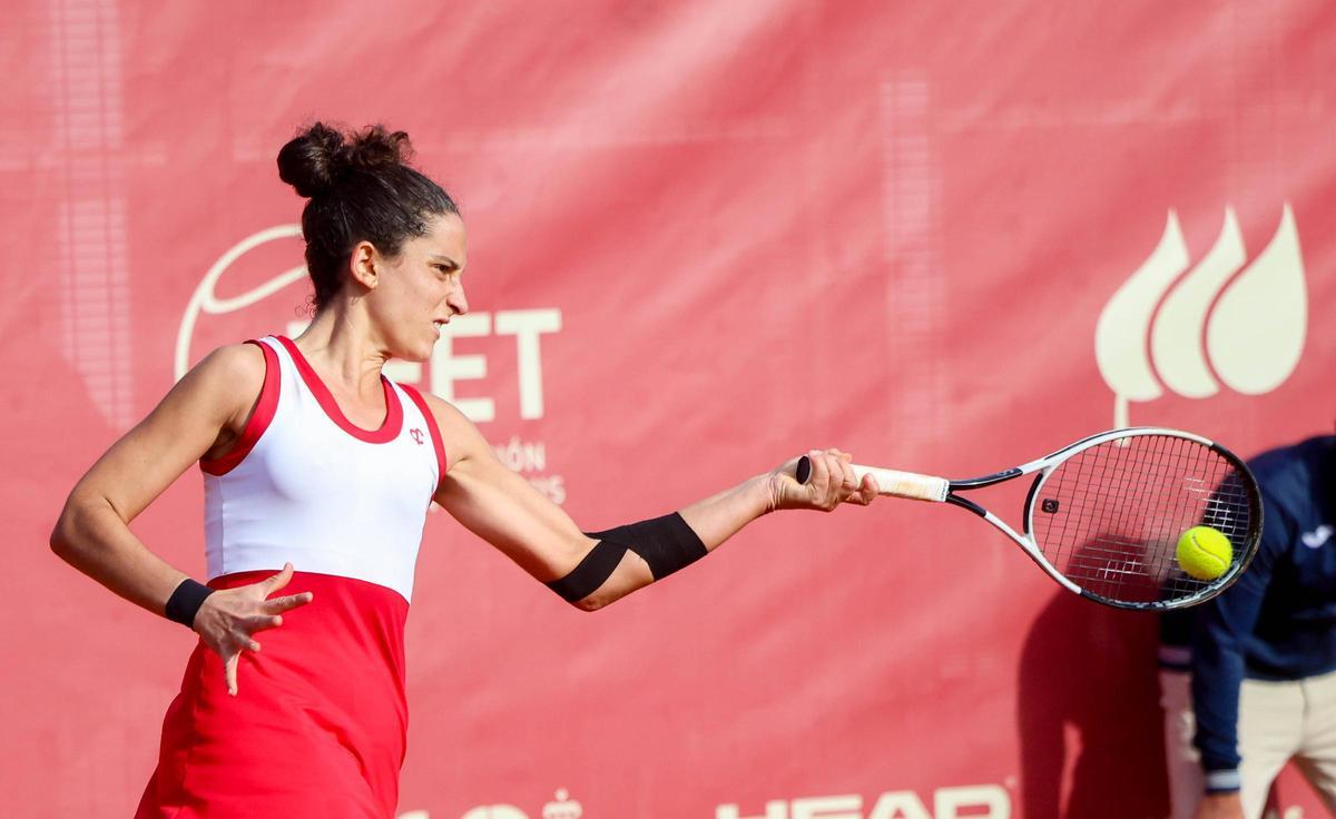 Ángela Fita durante la final del Campeonato de España de Tenis Absoluto