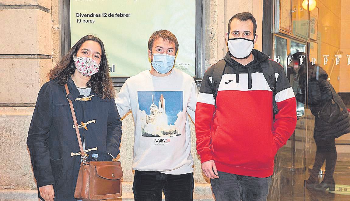 Alba Lora, Joan Ramis y Marcos Romero.