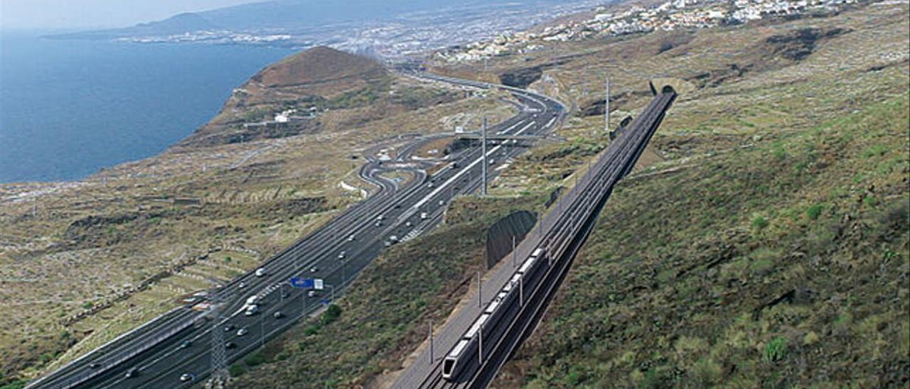 Infografía del tren del Sur al paso por El Rosario