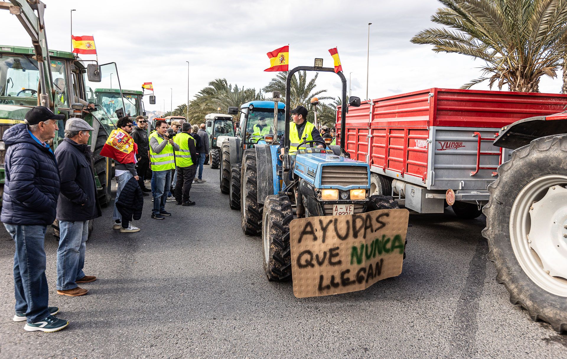 Protesta de agricultores en la vega Baja
