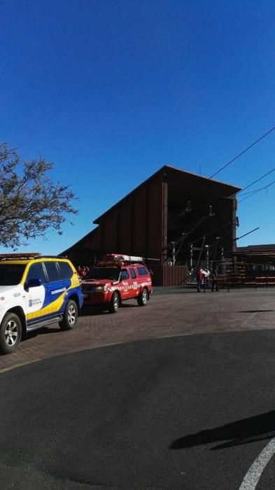 Dos cabinas del Teleférico del Teide se quedan bloqueadas