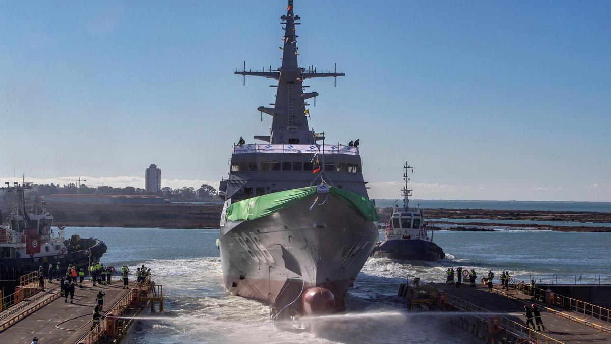 Española Navantia bota la quinta y última corbeta para Arabia Saudí.