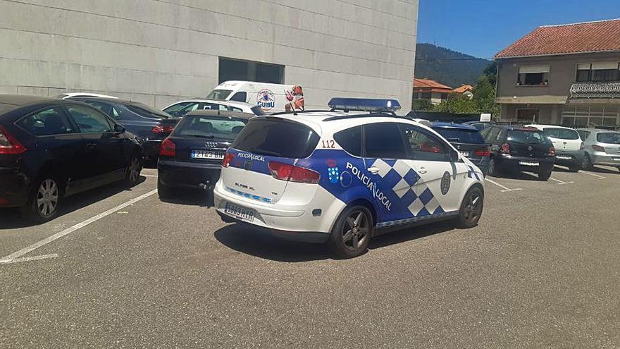 La Policía, en el control donde se realizó la detención.