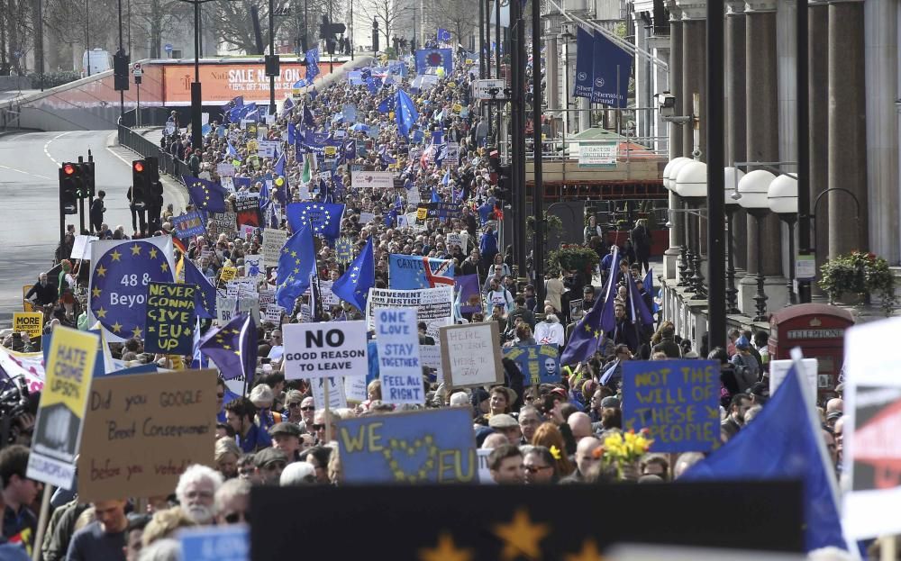 Manifestación en Londres contra el ''Brexit''