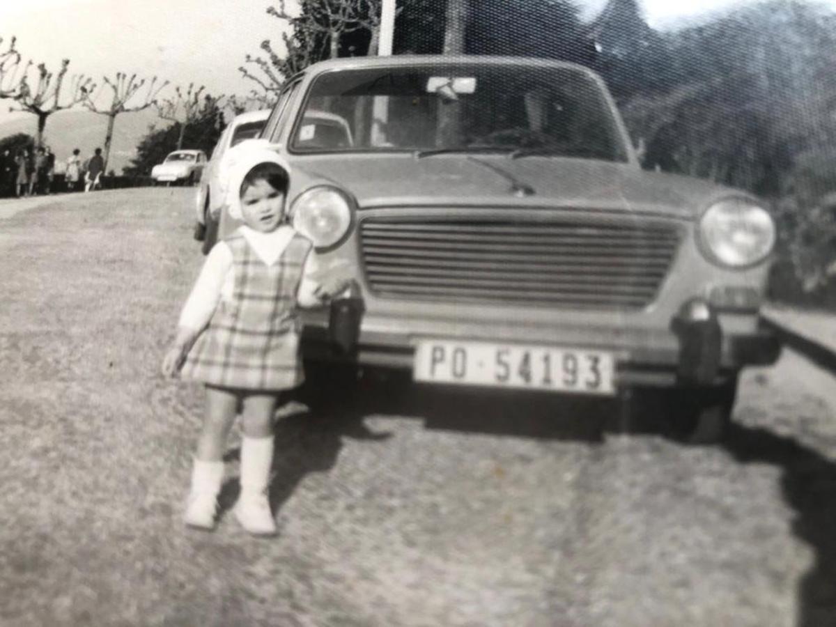 Silvia Bardelás de niña en el Castro de Vigo