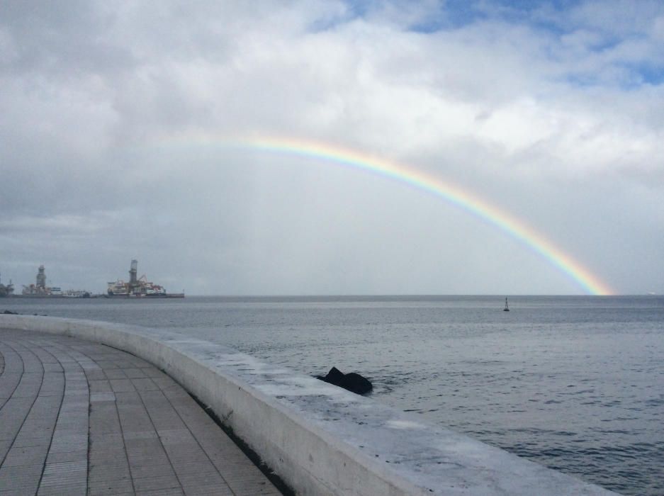 Arcoíris y lluvias en Las Palmas de Gran Canaria (26/11/16)