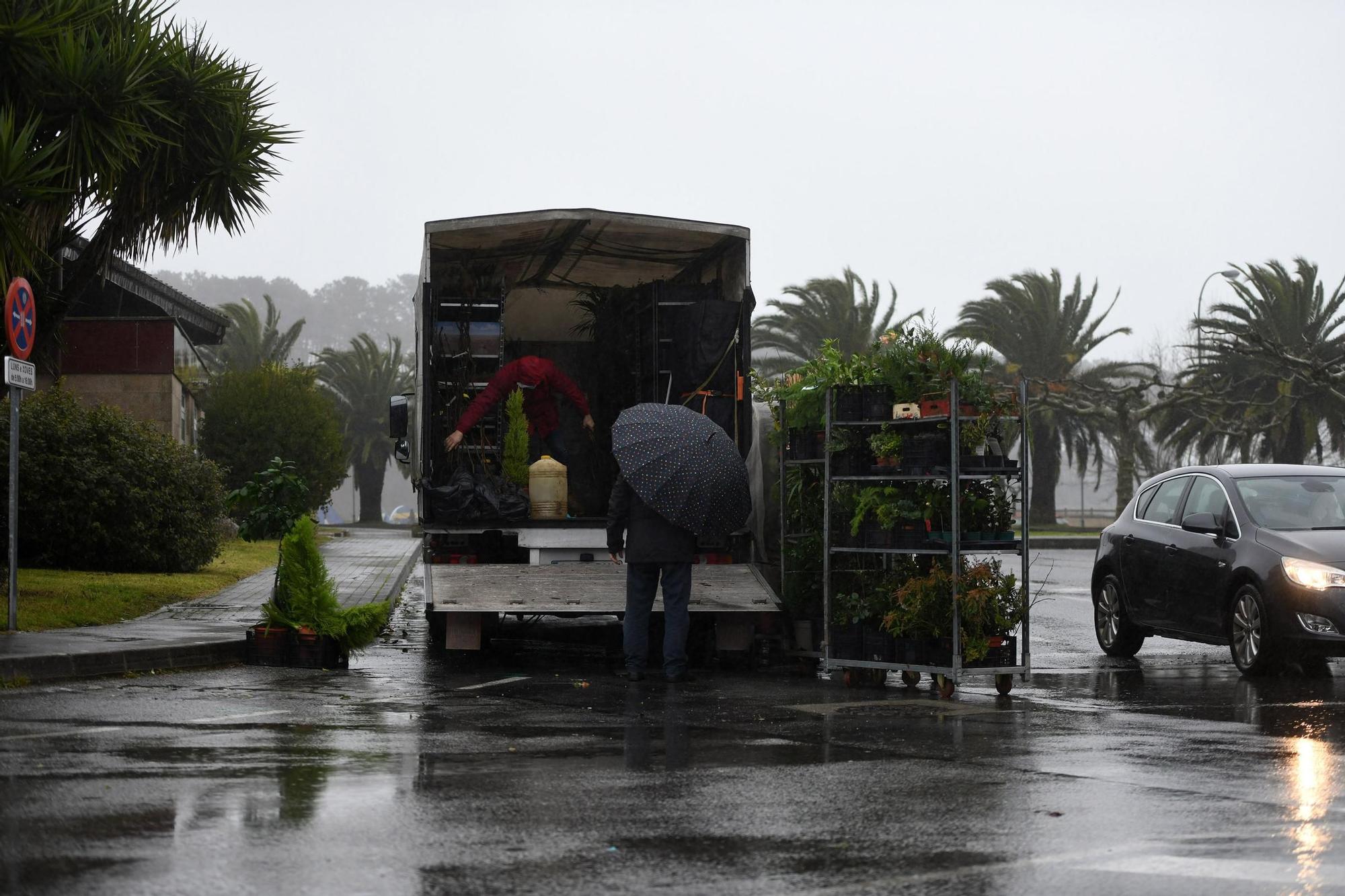 La borrasca Hortense amarra la flota en Poio y Sanxenxo