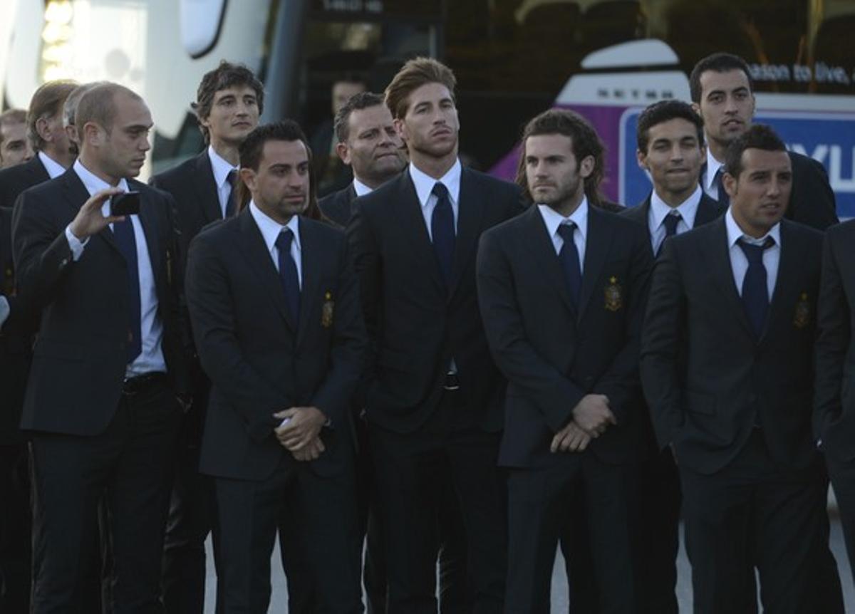 LLEGADA DE LA SELECCIÓN ESPAÑOLA