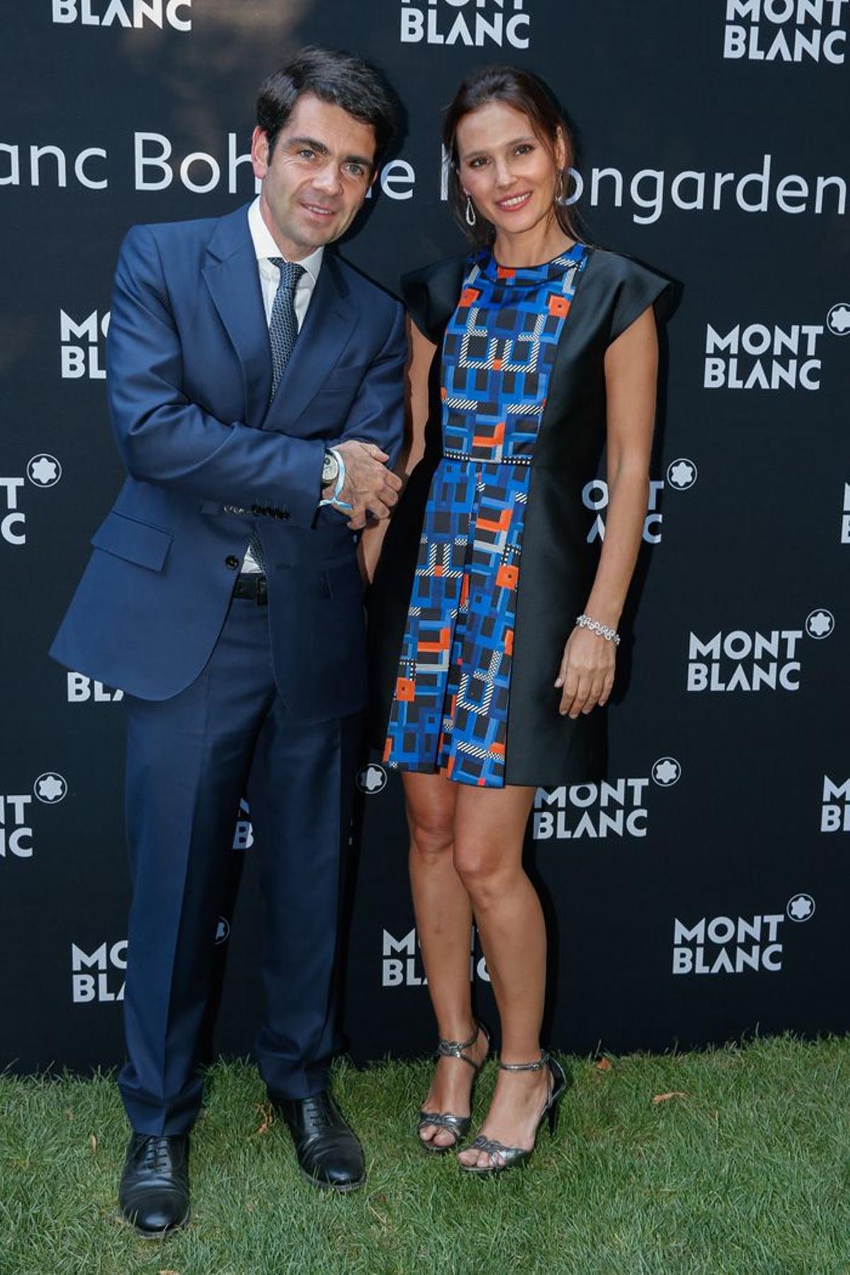 Jérôme Lambert y Virginia Ledoyen en la fiesta de Montblanc en París