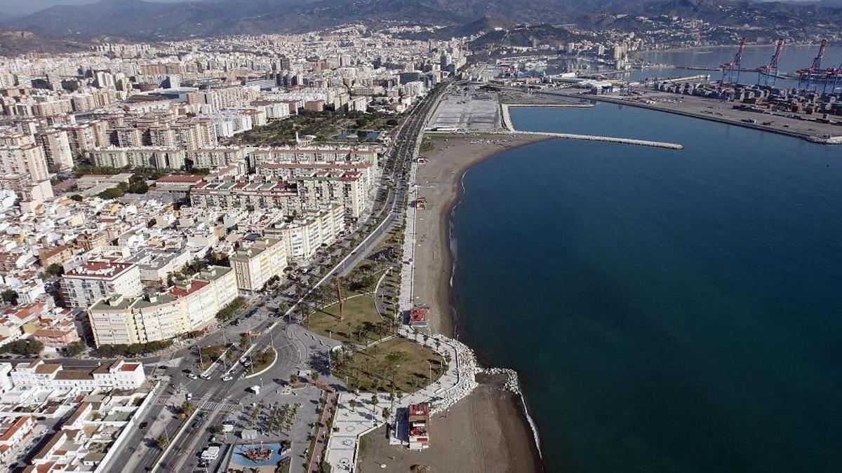 Una vista aérea de la ciudad de Málaga.