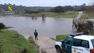 La Guardia Civil intensifica el control de cauces y carreteras en Cáceres ante las inundaciones