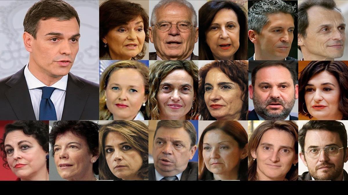 El Gobierno de Pedro Sánchez, con 11 mujeres y 6 hombres