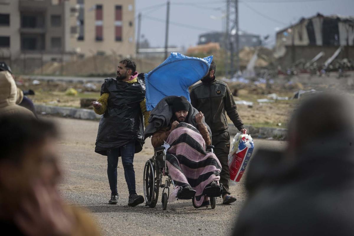 Éxodo palestino, de Khan Yunis a  Rafah