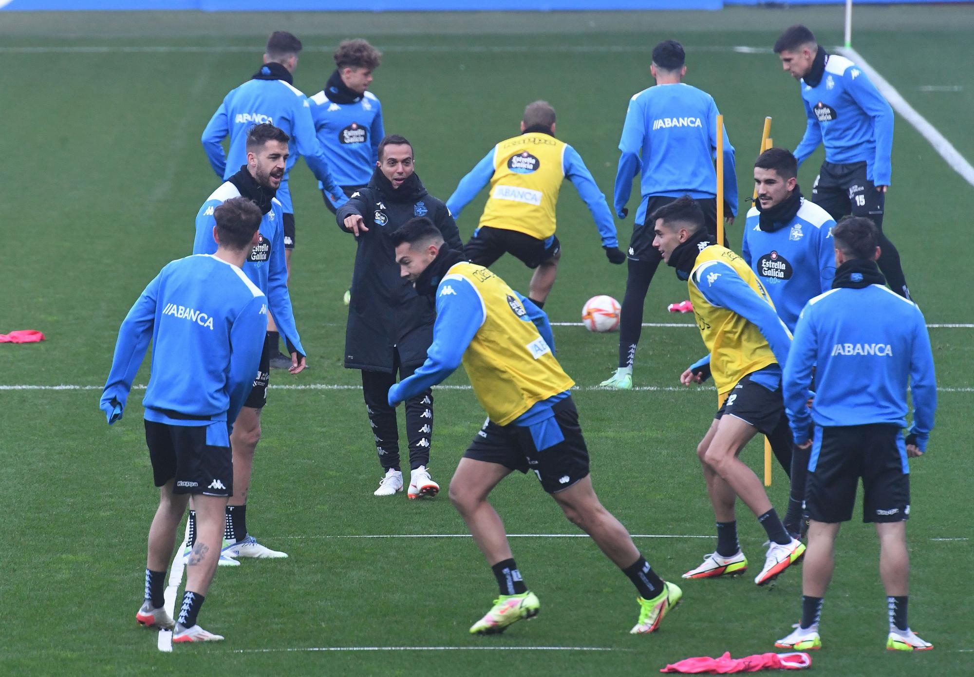 Último entrenamiento del Deportivo antes de medirse al Bilbao Athletic