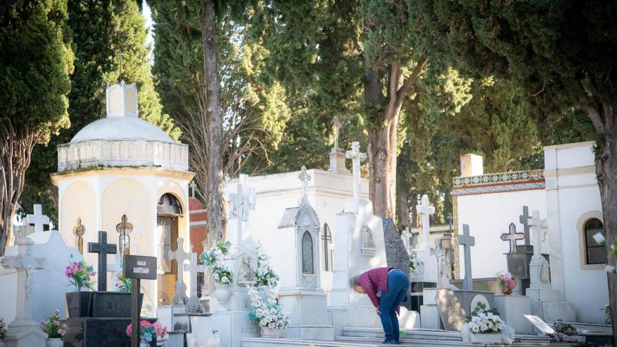 Puesta a punto del cementerio en Mérida por la festividad de los Santos