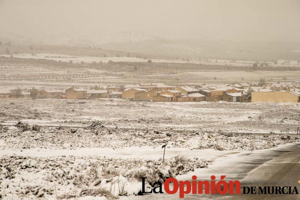 Nieve en las pedanías altas del Noroeste