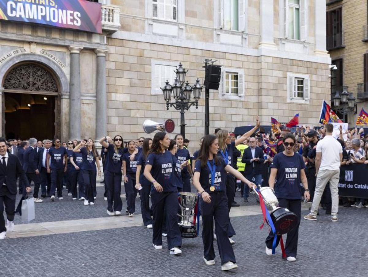 La celebración de la Champions femenina del FC Barcelona, en imágenes.