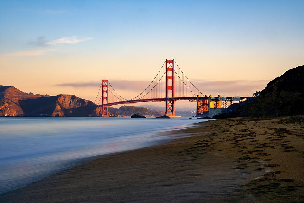 Vista del atardecer desde Baker Beach