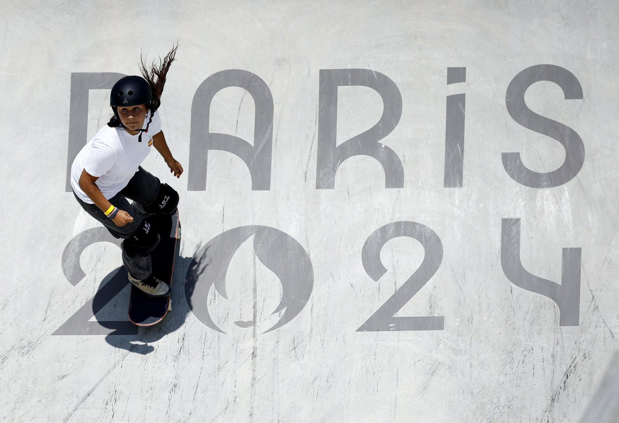 El rey Felipe VI asiste a la competición de skateboarding en la modalidad de park femenino