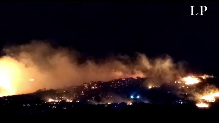 Incendio en Cazadores: Vista desde Lomo Cementerio y San Antonio