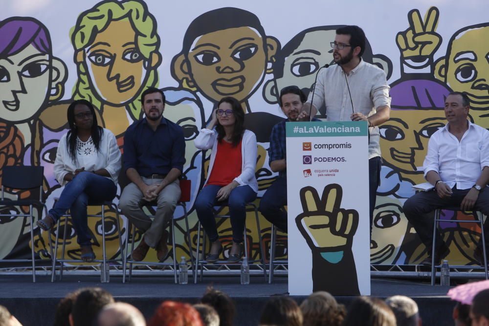 La coalición 'A la valenciana' ha celebrado este acto de campaña en el Parque Lo Morant