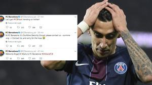 El Barça ha ’anunciado’ el fichaje de Di María durante el pirateo de sus cuentas en las redes sociales.